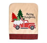 Coprisedia natalizio con stampe di Babbo Natale e pupazzo di neve, adatto per case, hotel, cerimonie e banchetti, per proteggere le sedie da danni e fuoriuscite (1#)