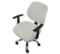 Coprisedia per Computer da Ufficio, Coprisedie Girevoli per Scrivania, Coprisedile per Seduta e Schienale del Computer, Protezioni per Mobili per Cani, Gatti e Animali Domestici(Light Gray,One Size)