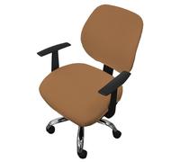 Coprisedia per Computer da Ufficio, Coprisedie Girevoli per Scrivania, Coprisedile per Seduta e Schienale del Computer, Protezioni per Mobili per Cani, Gatti e Animali Domestici(Brown,One Size)