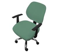 Coprisedia per Computer da Ufficio, Coprisedie Girevoli per Scrivania, Coprisedile per Seduta e Schienale del Computer, Protezioni per Mobili per Cani, Gatti e Animali Domestici(Green,One Size)