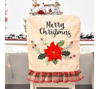 Coprisedia per feste, design elastico con allegri temi natalizi tra cui Babbo Natale (C)