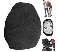 Coprisedia per sedia a rotelle 99 x 50,8 cm Copri scooter per mobilità impermeabile in tessuto Oxford nero con quattro fasce elastiche e nastri di fissaggio Copri sedia a rotelle per sedie a rotelle e