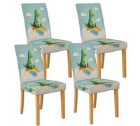 Coprisedia per sedie da pranzo, elasticizzati e lavabili in spandex, divertenti e decorativi, per la camera dei bambini, 4 pezzi
