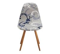 Coprisedia Scandinave per sala da pranzo Coprisedie Fodera per sedia da Pranzo Scandinave Coprisedia a forma curva(Vita Semplice,2 pezzi)