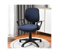 Coprisedia Ufficio,Fodera Sedia Ufficio 2pcs/set Diamond Shaped Elastic Split Chair Cover, Dust-proof Decorative Protection For Office(Dark blue)