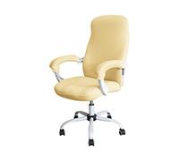 Coprisedia Ufficio,Fodera Sedia Ufficio Office Chair Cover Set Stretch Computer With Armrest Washable And Removable Solid Colors(Yellow,Samll)