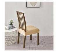 Coprisedia Universale Senza Schienale 4 Pezzi per Sedie da Ufficio, Cucina, Sala da Pranzo, Camera, Hotel o Ristorante in Tessuto Super velluto Elasticizzato Coprisedie ( Color : New Beige , Size : Se
