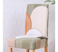 Coprisedie Arancio Verde Universale Fodere Per Sedia In Spandex Elasticizzato, Copri Sedia Da Cucina Moderna Lavabile Estraibile Per Sala Da Pranzo, Feste, Hotel, Ristorante（2Pezzi）