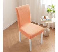 Coprisedie con Schienale 1/2/4/6 Pezzi Elasticizzati, Vestisedia Lavabili Universale per Soggiorno, AntiGraffio Gatto, Lavabile per Sedie da Pranzo e Cucina, Salotto, Hotel, Ufficio,Arancione,2 PCS