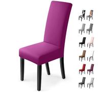 Coprisedie Con Schienale 4 Pezzi Elasticizzato Copertura Della Sedia Bi-Elastico Modern Decorativo Protezione In Stretch In Tessuto Con Banda Elastica Per Una Misura Universale(4 Pezzi, Coppia)