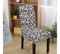 Coprisedie con Schienale 4 Pezzi Farfalla Bianca Marrone Copri Sedie Soggiorno 4 Pezzi Copri Sedia da Cucina Rimovibile Coprisedia Spandex Coprisedie Cucina Elasticizzato Coprisedia con Schienale