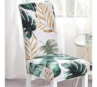 Coprisedie Con Schienale 6 Pezzi Foglie Tropicali Coprisedie Elasticizzati,Misura Universale,Moderna Lavabile Protettiva Coprisedia Soggiorno Cucina,Lavabile Coprisedie Elasticizzato