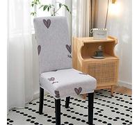 Coprisedie con Schienale Elasticzzato, Morbuy Moderno Coprisedile Sala da Pranzo Hotel Cerimonia Banchetto Lavabile Estraibile Party Decor (Amore Cuore,6 Pezzi)