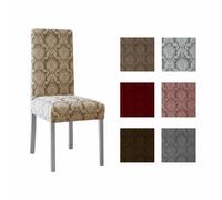 Coprisedie Coppia 2 Cuscini Vesti Sedia Fantasia Tessuto Damascato Vari Colori