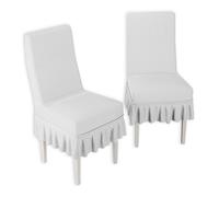 Coprisedie Coppia 2 Vesti Sedia Voilant Elasticizzato Modellante Con Schienale