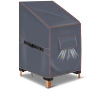 Coprisedie da Giardino Impilabili, Impermeabile, 80x85x60/90cm, Grigio
