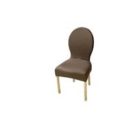Coprisedie Da Sala Pranzo E Cucina - Pezzi In Tessuto Elasticizzato Per Sedie Con Schienale Ovale Protezione Antigraffio Antiscivolo (Senza Sedia)(Brown,1PS Large)