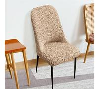 Coprisedie Elastici 1/2/4/6 Pezzi Copertura Universale Lavabile per Tavolo da Pranzo, Soggiorno, Cucina, Hotel Facile Installazione, Adatto Tutte Stagioni(Khaki,1pc)