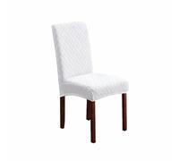 Coprisedie Elastici Set 1/2/4/6 Pezzi - Coprisedia Universale Moderno, Impermeabile, Rimovibile E Lavabile per Sala da Pranzo, Ristorante, Hotel, Banchetto, Matrimonio(White,2pcs)