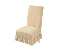 Coprisedie Elasticizzate For Sedie Da Pranzo, Set Da 1/4/6 Pezzi, Tessuto Di Alta Qualità, Vestibilità Universale, Design Pronto For Eventi, Protezione For Casa, Banchetti E Hotel.(Beige,Six)