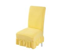 Coprisedie Elasticizzate For Sedie Da Pranzo, Set Da 1/4/6 Pezzi, Tessuto Di Alta Qualità, Vestibilità Universale, Design Pronto For Eventi, Protezione For Casa, Banchetti E Hotel.(Yellow,Six)