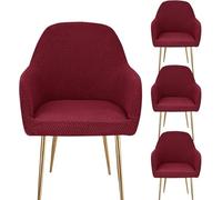Coprisedie Elasticizzati con Braccioli,Fodere coprisedia per sala da pranzo,Fodera Universale per Sedie da Pranzo con Schienale Curvo, Lavabili per Casa Cucina Ristorante Eventi Décor (K,4PCS)