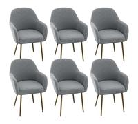 Coprisedie Elasticizzato Copripoltrona Coprisedia Ufficio Copri Poltrona con Braccioli 1/2/4/6PCS Copri Sedia Rimovibile e Lavabile per la Cucina, il Soggiorno e la Sala da Pranzo(Grigio chiaro,Set of
