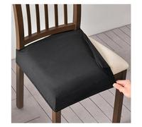 Coprisedie no Schienale 2/4/6 Pezzi, Copri Sedie Da Cucina, Coprisedie Elasticizzato, Coprisedia Antigraffio Gatto, Copri Sedia Soggiorno, Coprisedie Universali Sala Da Pranzo ( Color : Black , Size :