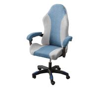 Coprisedie per Computer Elasticizzati per poltrone, girevoli, da Gioco, per Computer Boss, coprisedie da Gioco con copribraccioli, Rimovibili e Lavabili(Blue,One Size)