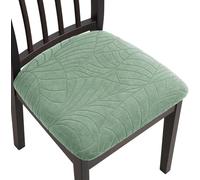 Coprisedie per Sedia 2/4/6/1 Pezzi Coprisedia Elasticizzato Coprisedia Senza Schienale Jacquard 6/4/2/1 Pezzi Moderno Elastico,Universale Lavabile Fodera Sedia(Green,1PC)