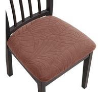 Coprisedie per Sedia 2/4/6/1 Pezzi Coprisedia Elasticizzato Coprisedia Senza Schienale Jacquard 6/4/2/1 Pezzi Moderno Elastico,Universale Lavabile Fodera Sedia(Coffee,4Pcs)