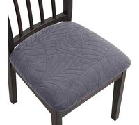 Coprisedie per Sedia 2/4/6/1 Pezzi Coprisedia Elasticizzato Coprisedia Senza Schienale Jacquard 6/4/2/1 Pezzi Moderno Elastico,Universale Lavabile Fodera Sedia(Dark gray,1PC)