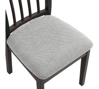 Coprisedie per Sedia 2/4/6/1 Pezzi Coprisedia Elasticizzato Coprisedia Senza Schienale Jacquard 6/4/2/1 Pezzi Moderno Elastico,Universale Lavabile Fodera Sedia(Light gray,2Pcs)