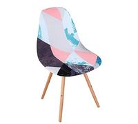 Coprisedie Scandinavo 4/6 Pezzi Coprisedie Sala da Pranzo Elasticizzato Fodere per Sala da Pranzo Cucina Coprisedia con Schienale Stampata