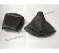 Coprisedile anteriore e posteriore in pelle nera Lycett per Royal Enfield Ari...