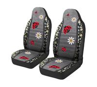 Coprisedile Auto Anteriore Ladybird Flower Impermeabile Coprisedili Anteriori Antiscivolo Car Seat Covers per SUV Adatto alla Maggior Parte dei Veicoli 52X138 Cm