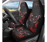 Coprisedile Auto Auto A Farfalla Rossa E Argento Coprisedili Lavabile Protettore di Sedile Auto Antiscivolo Coprisedile Auto Anteriore per Passeggero Guidatore