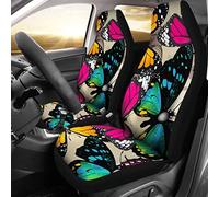 Coprisedile Auto Beautiful Colorful Butterfly Copri Sedili per Autos Universale Coprisedilis per Secchio Anteriore Traspirante Coprisedili Anteriori per Autos 52X138 CM