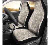 Coprisedile Auto Beautiful White Butterfly Copri Sedili per Autos Universale Coprisedili Auto Resistente Coprisedili Anteriori per Autos per SUV Furgoni Automoive 52X138 CM