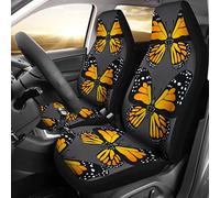Coprisedile Auto Black Butterfly Coprisedili Auto Universale Coprisedili Anteriori per Autos Novelty Copri Sedili per Autos per Berlina Furgoni Automoive 52X138 CM