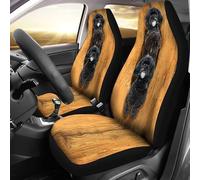 Coprisedile Auto Black Shih Tzu Wood Background Copri Sedili per Autos Universale Coprisedilis per Secchio Anteriore Fashion Coprisedili Anteriori per Autos per SUV Furgoni Automoive 52X138 CM