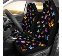 Coprisedile Auto Butterfly Color Copri Sedili per Autos Universale Coprisedili Auto Novelty Coprisedili Anteriori per Autos per Camion Automoive Furgoni 52X138 CM