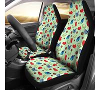 Coprisedile Auto Butterfly Flower Pattern Green Background Copri Sedili per Autos Universale Coprisedilis per Secchio Anteriore Fashion Coprisedili Anteriori per Autos 52X138 CM