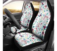 Coprisedile Auto Butterfly Flower Pattern White Background Copri Sedili per Autos Universale Coprisedilis per Secchio Anteriore per Berlina SUV Furgoni 52X138 CM
