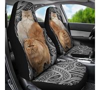 Coprisedile Auto Cat 3D Copri Sedili per Autos Universale Coprisedilis per Secchio Anteriore Novelty Coprisedili Anteriori per Autos per Camion Automoive Berlina 52X138 CM