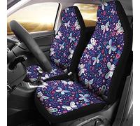 Coprisedile Auto Flower Pattern with Butterfly Coprisedilis per Secchio Anteriore Universale Coprisedili Anteriori per Autos Traspirante Copri Sedili per Autos per Camion SUV Automoive 52X138 CM