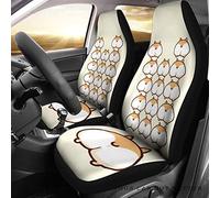 Coprisedile Auto Funny Corgi Butt Dog Coprisedili Auto Universale Coprisedili Anteriori per Autos Novelty Coprisedilis per Secchio Anteriore per Camion SUV Berlina 52X138 CM