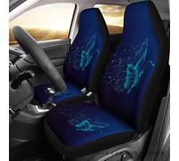 Coprisedile Auto Galaxy of Butterfly Coprisedilis per Secchio Anteriore Universale Copri Sedili per Autos Impermeabile Coprisedili Anteriori per Autos per Berlina SUV Furgoni 52X138 CM
