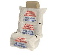 COPRISEDILE AUTO IN PLASTICA BIANCA RESISTENTE PROFESSIONALE CON SCRITTE (50 pz)