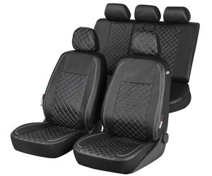 Coprisedile auto Nappa, Set completo coprisedile auto nero